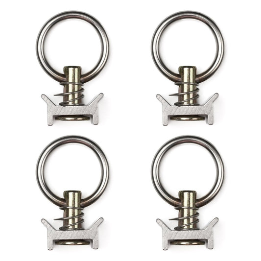 L-Track Tie Down O-Ring Fitting, Silver, 4-Pack