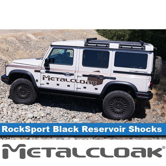 RockSport BLACK 2.5" Ineos Grenadier Reservoir Long Travel Shocks, Adjustable, Rear, Pair