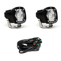 S1 Black LED Auxiliary Light Pod Pair - Universal
