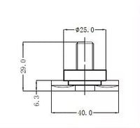 L-Track Heavy Duty Threaded Lug, 3/8", 4 Pack