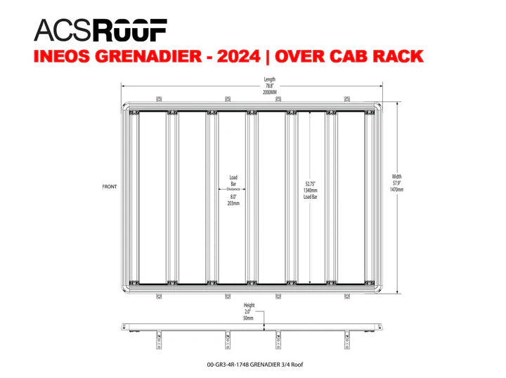 Ineos Grenadier ACS Roof 3/4 Platform Rack | 2024+