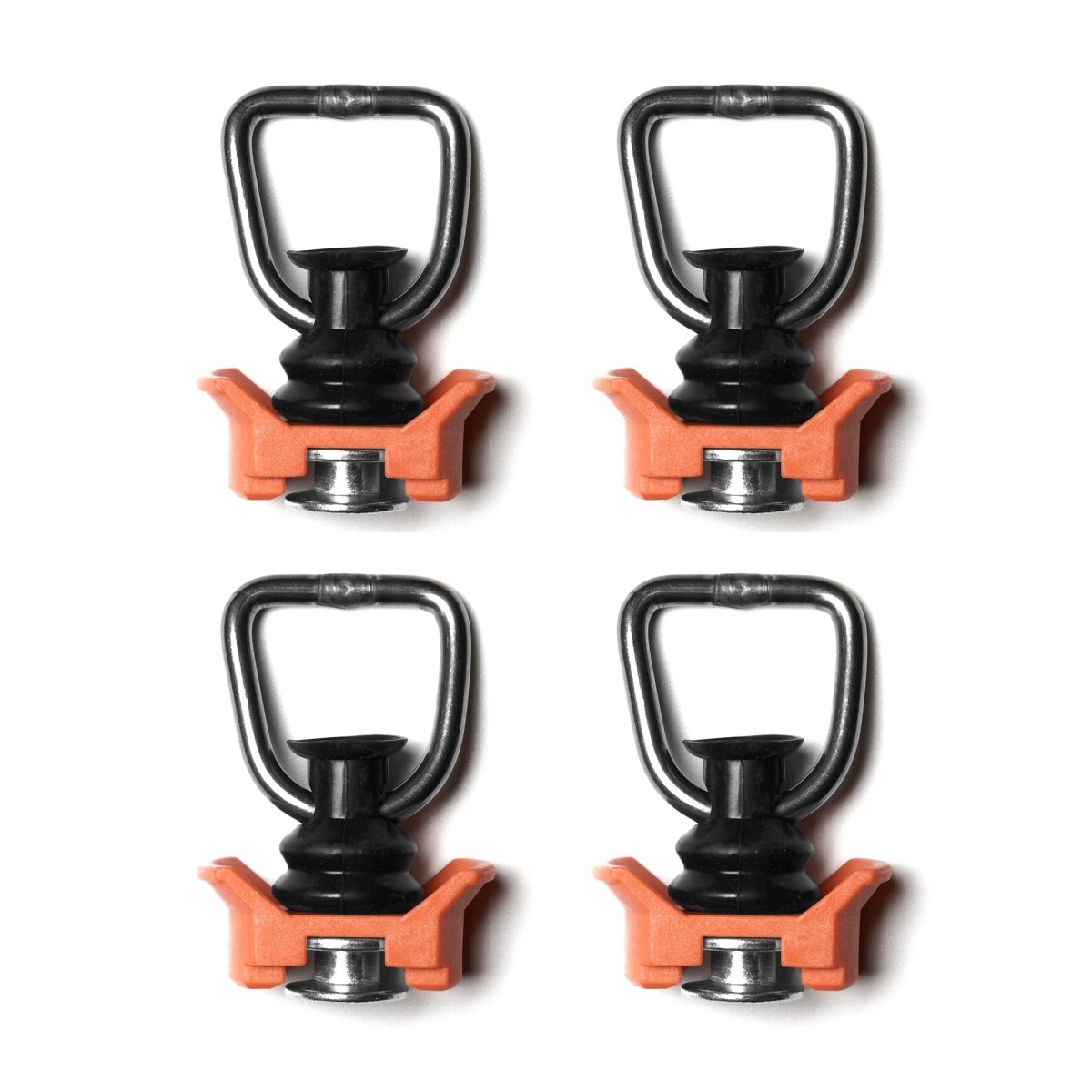 L-Track Tie Down O-Ring Fitting, Orange, 4-Pack