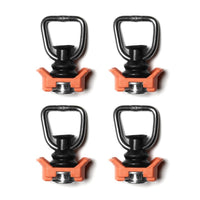 L-Track Tie Down O-Ring Fitting, Orange, 4-Pack