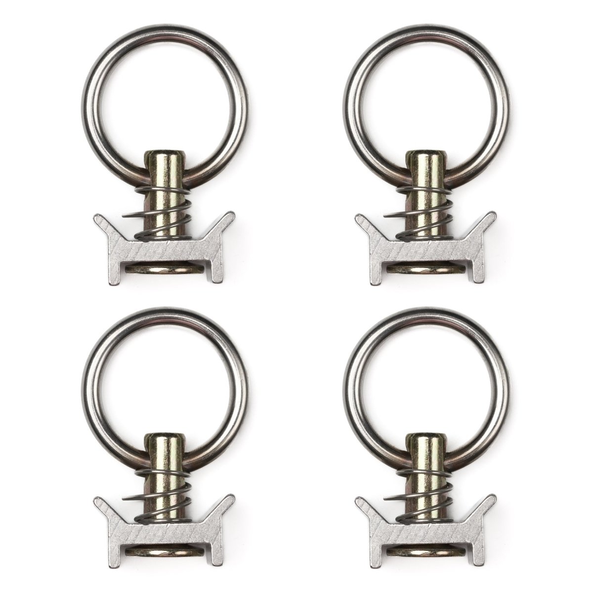 L-Track Tie Down O-Ring Fitting, Silver, 4-Pack