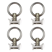 L-Track Tie Down O-Ring Fitting, Silver, 4-Pack